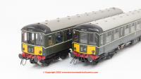 1452 Heljan Class 104 2 Car DMU Set in BR Green livery with small yellow panels